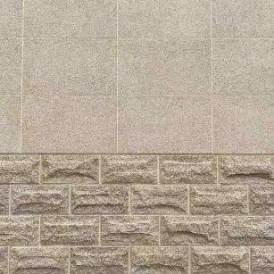 十堰 黄金麻自然面蘑菇石配荔枝面干挂