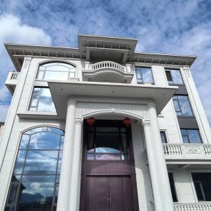 十堰白麻别墅外墙干挂石材效果示例