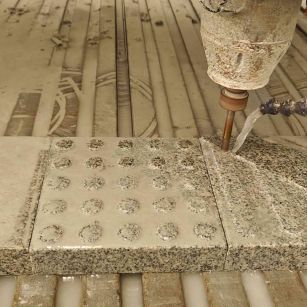 十堰 芝麻白花岗岩石材盲人石、盲道石、盲点石