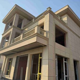 十堰 黄金麻花岗岩石材荔枝面外墙干挂效果展示