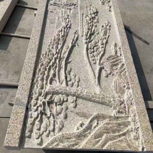 十堰 黄金麻雕刻板浮雕迎客松