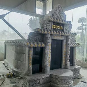 十堰 芝麻白墓碑效果展示图