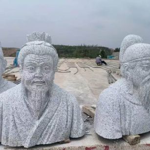 十堰 白麻花岗岩石材人物立体雕刻