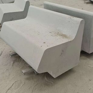 十堰 芝麻白花岗岩异形坐凳，石凳