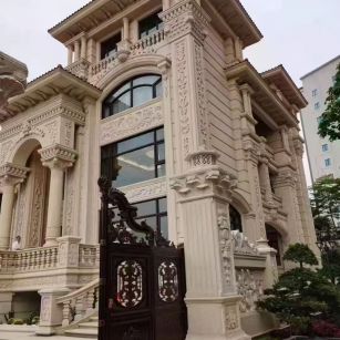 十堰 黄金麻花岗岩别墅外墙干挂效果展示