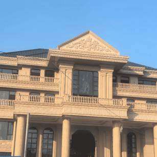 十堰黄金麻别墅外墙干挂石材效果示例