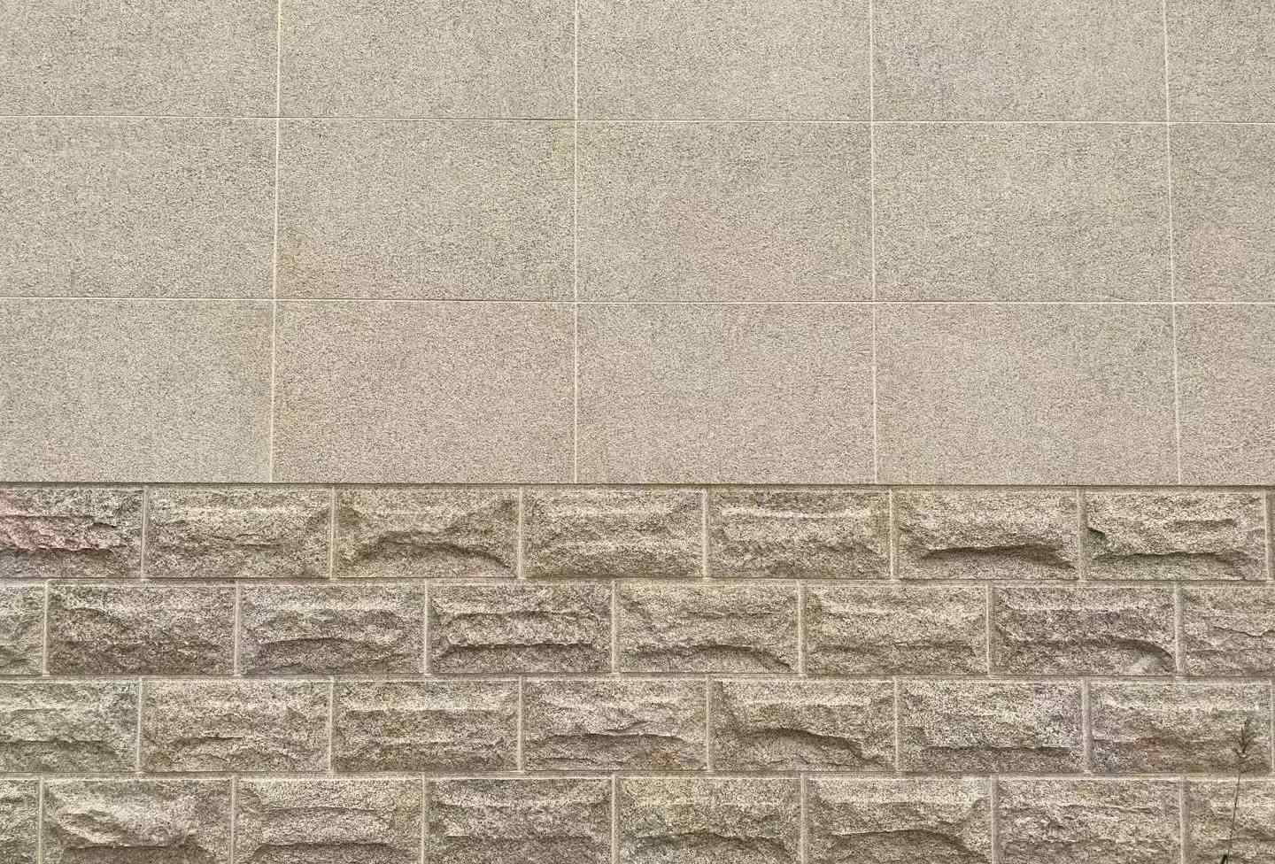 十堰 黄金麻自然面蘑菇石配荔枝面干挂