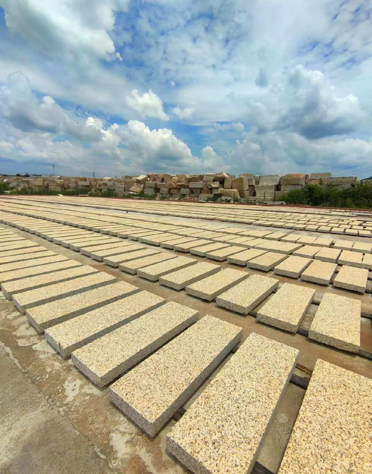 十堰 黄金麻荔枝面花岗岩石材地铺石防护中