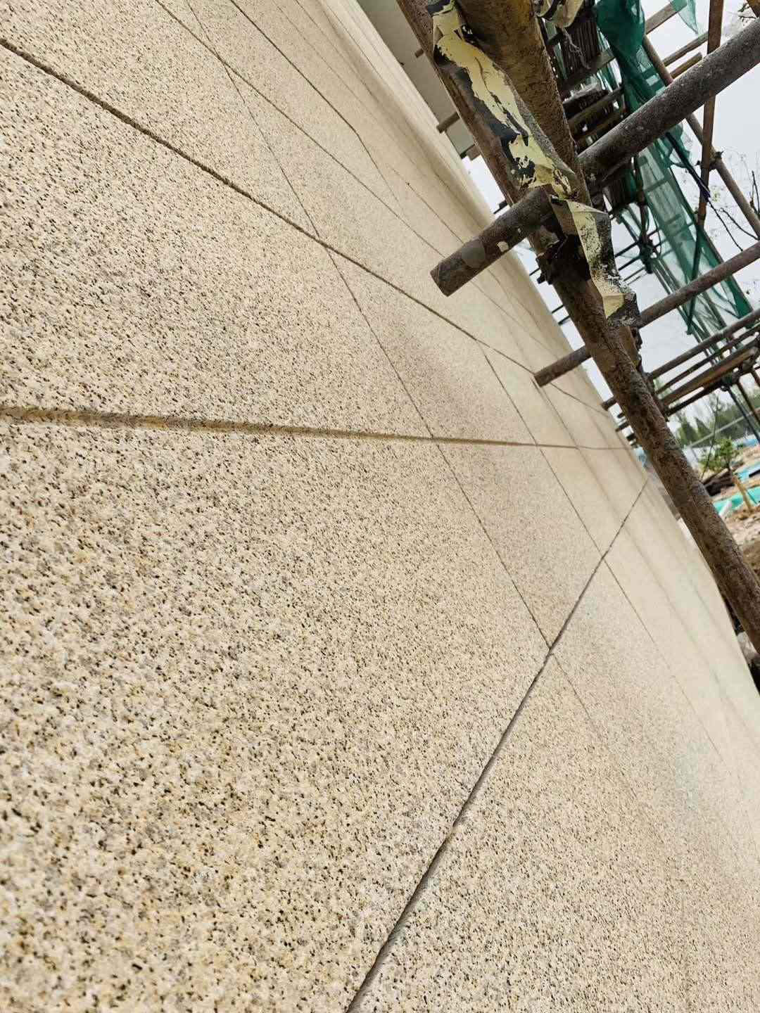 十堰 黄金麻花岗岩荔枝面外墙干挂石材效果示例