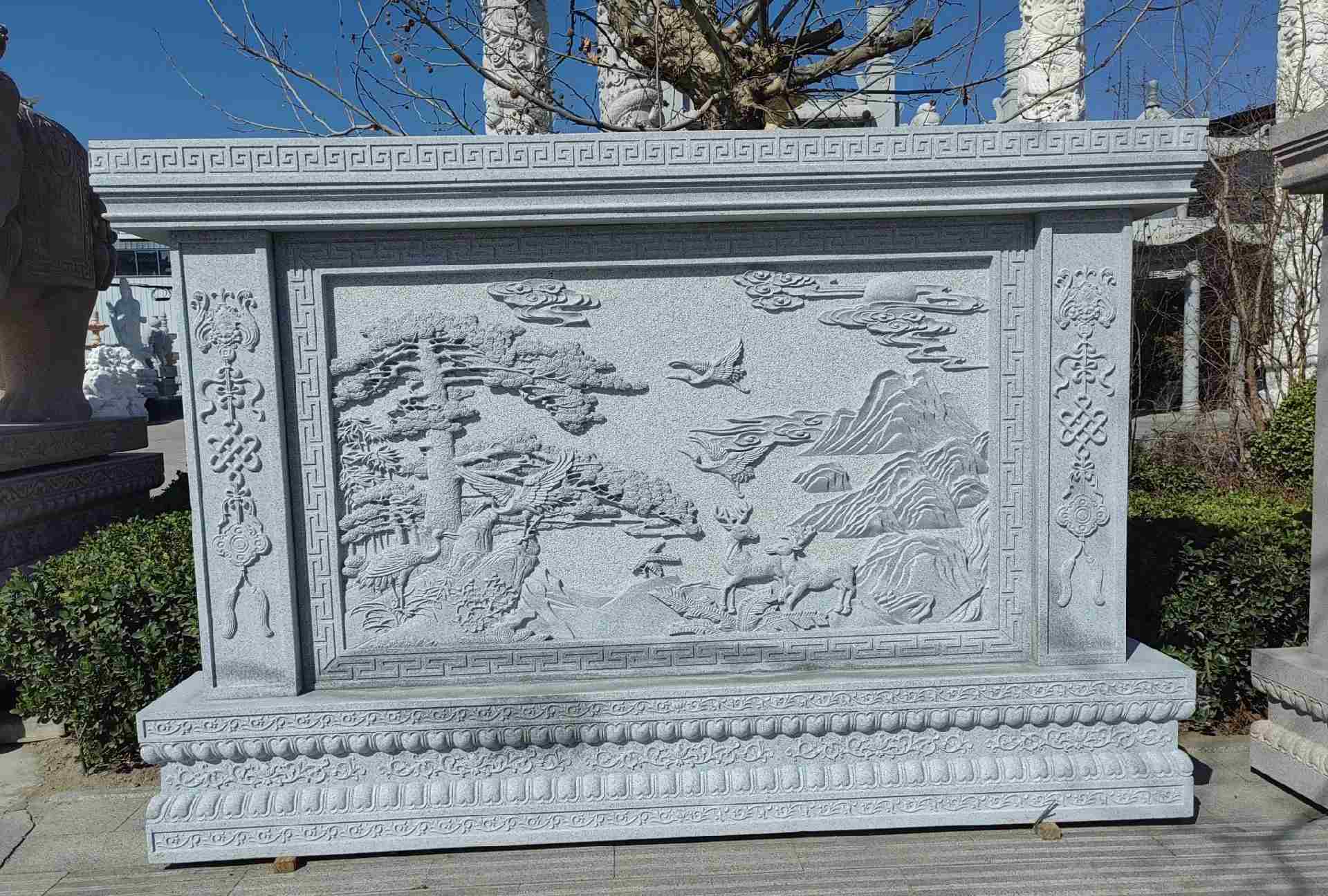 十堰 芝麻白大型照壁，屏风，影壁