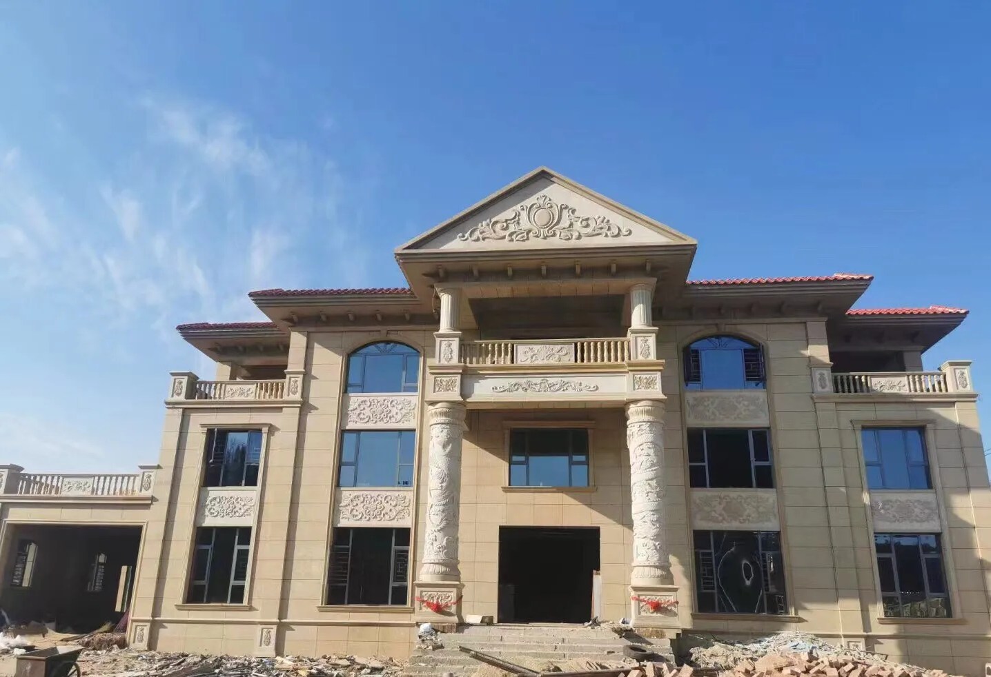 十堰 黄金麻花岗岩别墅外墙干挂