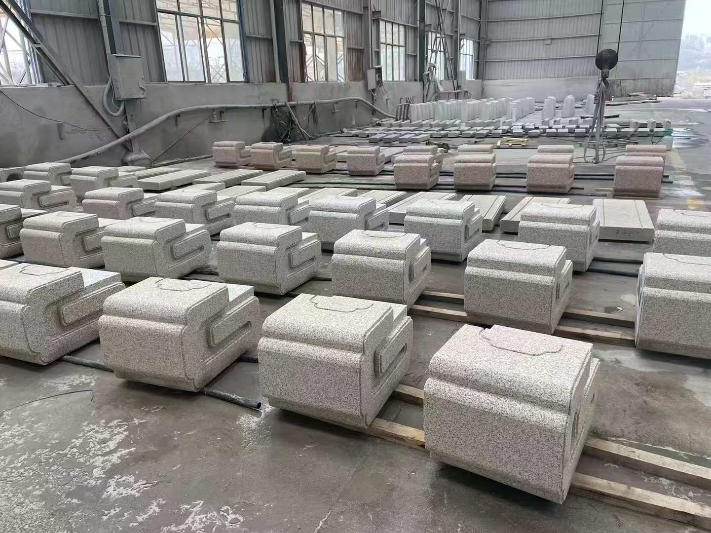 十堰 白麻花岗岩异形加工-石凳，坐凳