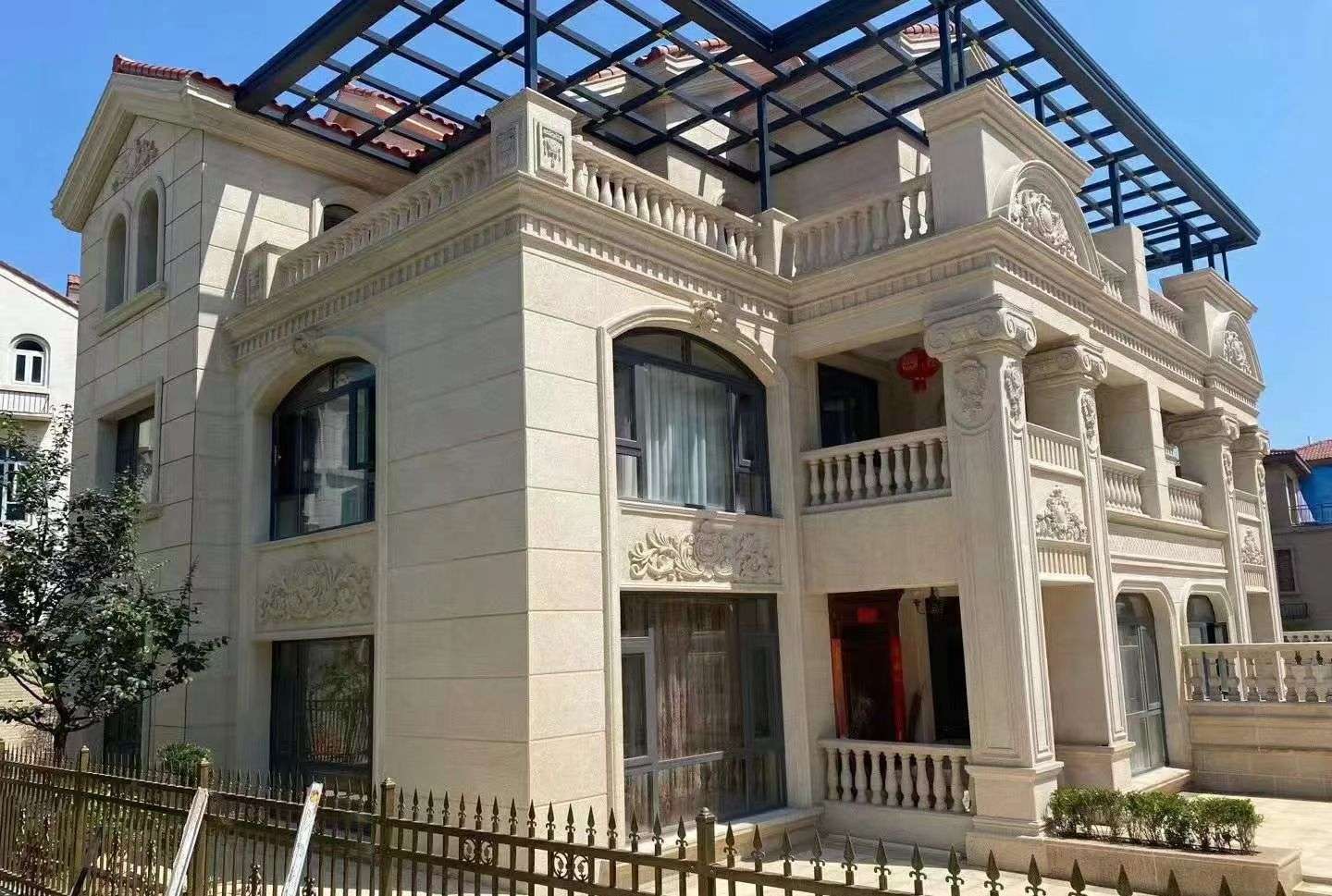 十堰 黄金麻花岗岩荔枝面别墅外墙干挂